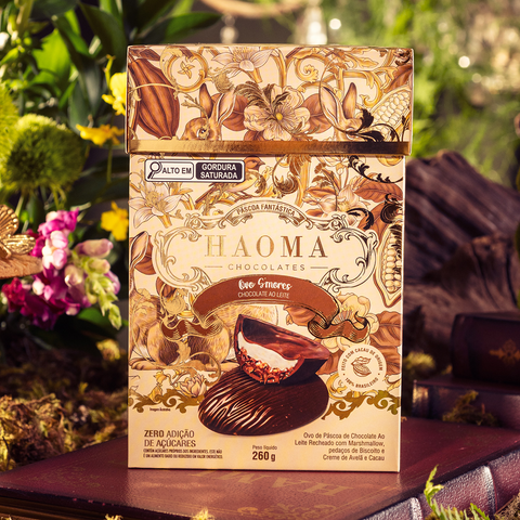 Ovo S'mores de Chocolate ao Leite com Recheio de Nuage 260g Haoma
