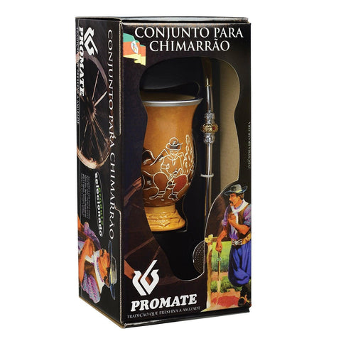 Promate Black Box Gourd and Bombilla Kit for Mate Tea