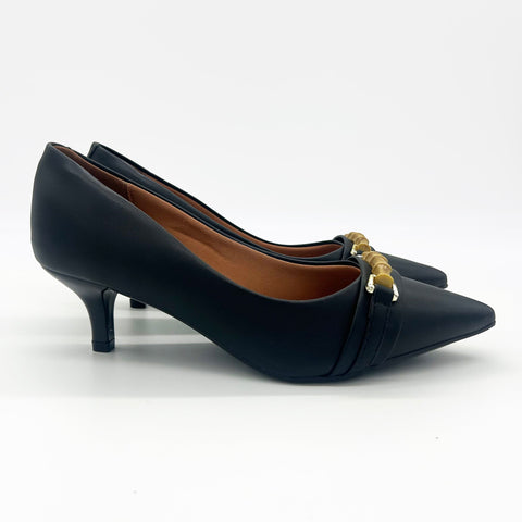 Vizzano 1122-887 Kitten Heel Pointy Toe Pump in Black