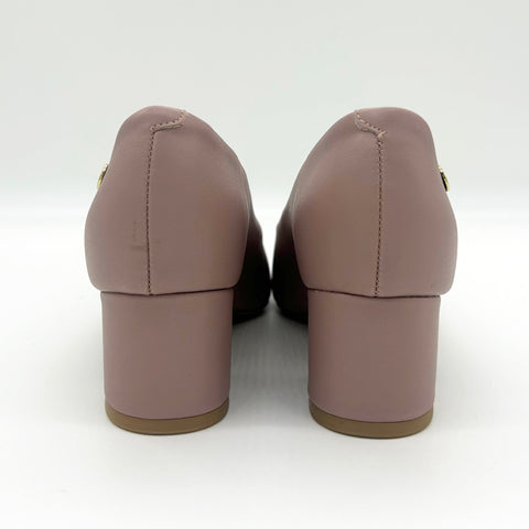 Vizzano 1220-315 Block Heel Pump in Taupe Napa