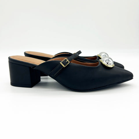 Mule de tacón cuadrado Vizzano 1220-370 en color negro