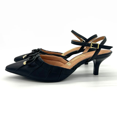 Vizzano 1122-829 Kitten Heel Pointy Toe Pump in Black
