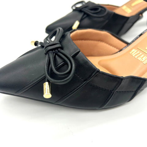 Vizzano 1122-829 Kitten Heel Pointy Toe Pump in Black