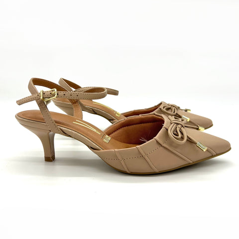 Vizzano 1122-829 Kitten Heel Pointy Toe Pump in Beige