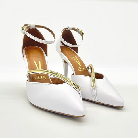 Vizzano 1184-1198 Pointy Toe Pump in White