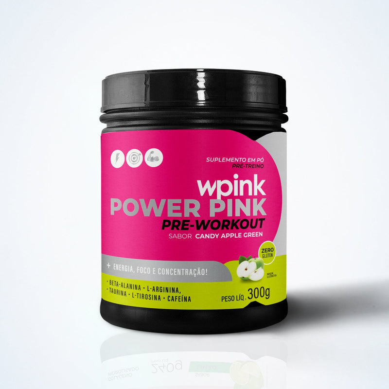 super power pink maçã verde - pré-treino - 300g - MEUBRASILONLINE