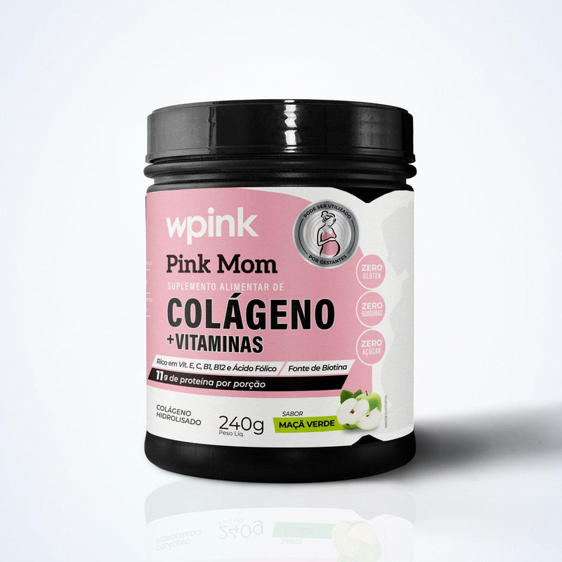 colágeno pink mom - maçã verde - 240g - wp - MEUBRASILONLINE