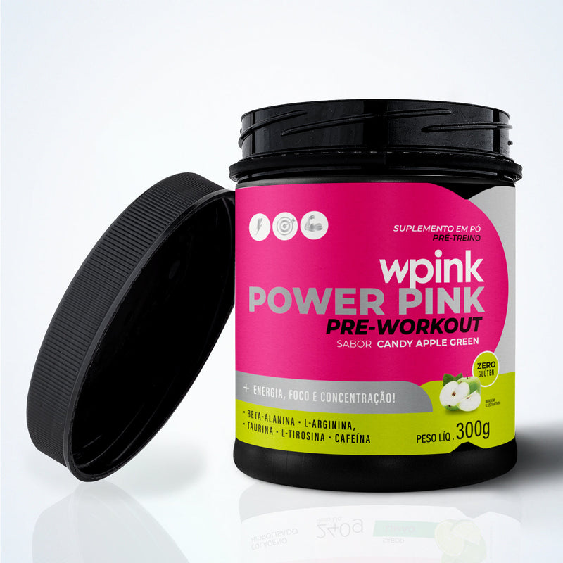 super power pink maçã verde - pré-treino - 300g - MEUBRASILONLINE