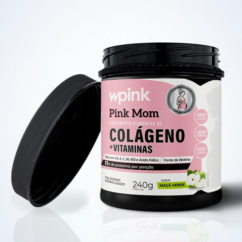 colágeno pink mom - maçã verde - 240g - wp - MEUBRASILONLINE