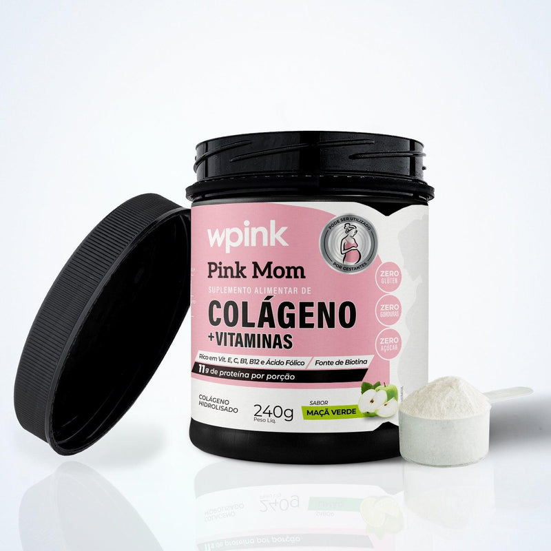 colágeno pink mom - maçã verde - 240g - wp - MEUBRASILONLINE