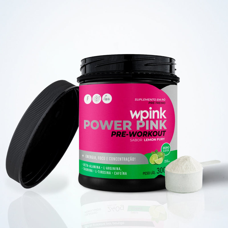 super power pink limão - pré-treino - 300g