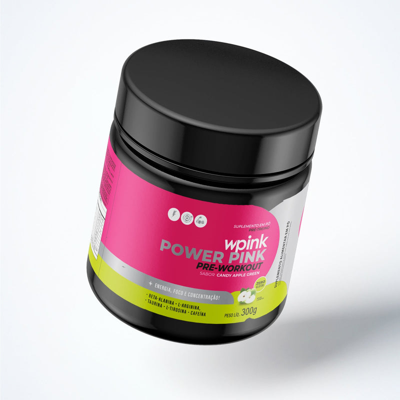 super power pink maçã verde - pré-treino - 300g - MEUBRASILONLINE