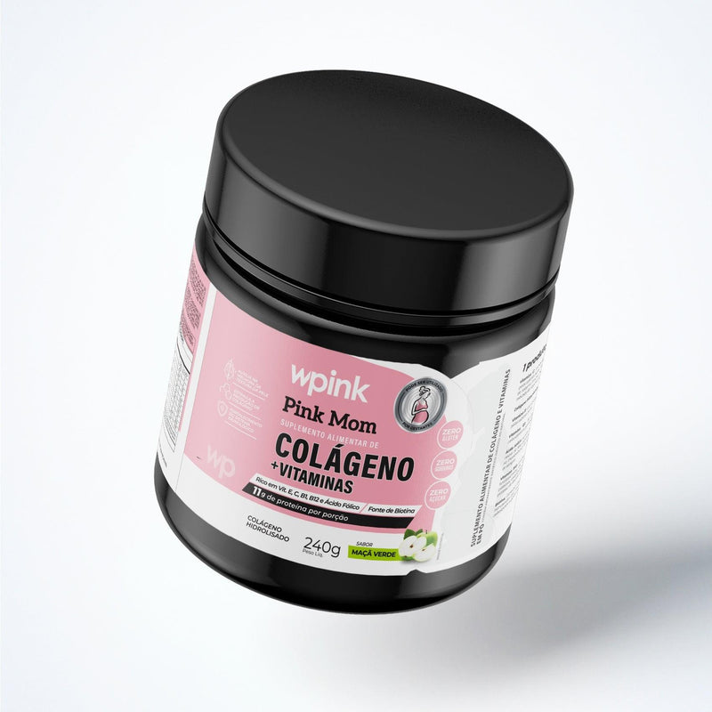 colágeno pink mom - maçã verde - 240g - wp - MEUBRASILONLINE