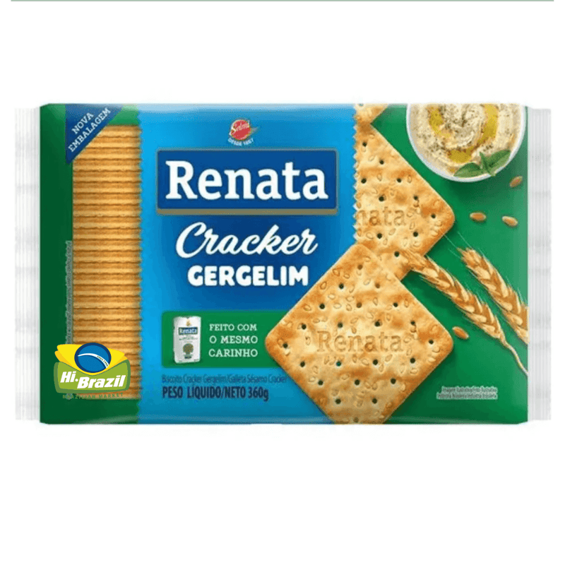 Renata Biscoito Craker Gergelim 360g - MEUBRASILONLINE