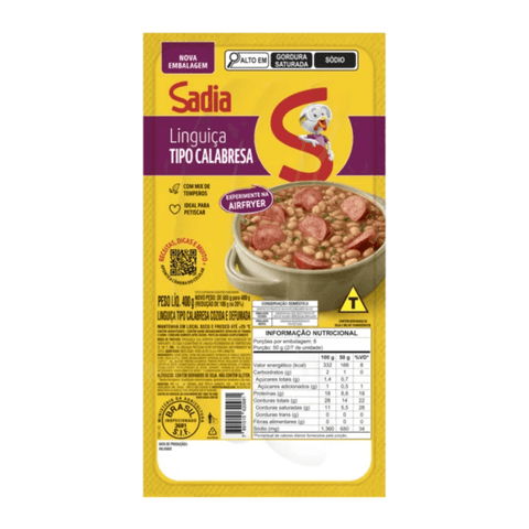 Linguiça Calabresa Defumada - Sadia 400g
