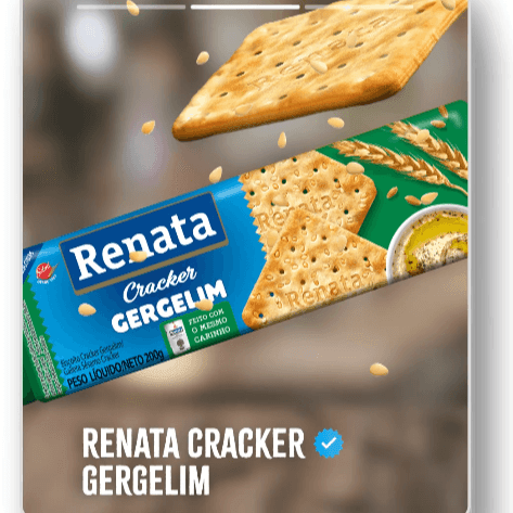 Renata Biscoito Craker Gergelim 360g - MEUBRASILONLINE