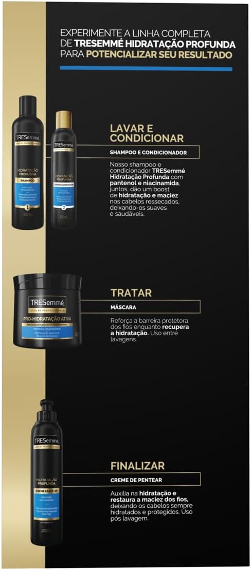 TRESemmé  Kit Shampoo 350 ML e Condicionador 175 ML Hidratação Profunda