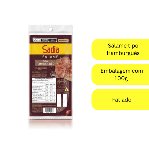 Sadia Sliced Hamburg Salami 100g