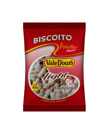 Biscoito de Polvilho Salgado LIGHT 100g Vale D'Ouro - MEUBRASILONLINE