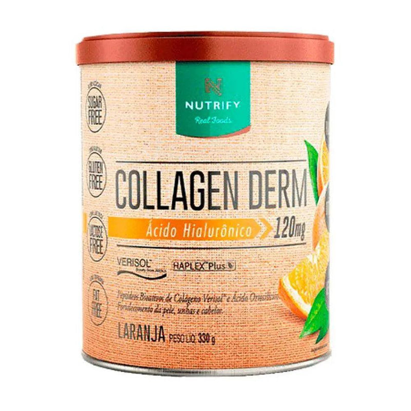 Ácido Hialurônico em Pó Collagen Derm Laranja Nutrify 330g - Meu Brasil On Line