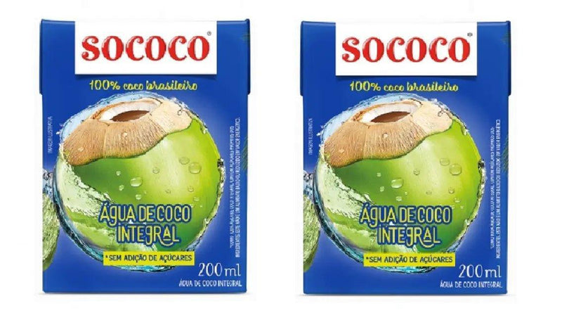 Água de coco - sococo Integral 2x200ML - Meu Brasil On Line