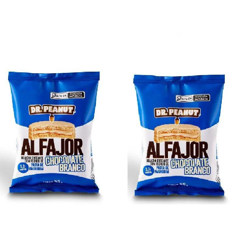 Alfajor Dr Peanut sabor chocolate branco 2x55G - MEUBRASILONLINE