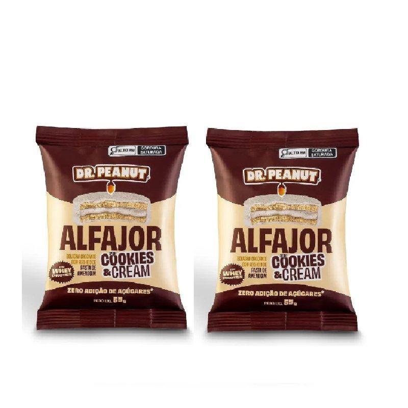 Alfajor Dr Peanut sabor cookies & cream 2x55G - Meu Brasil On Line