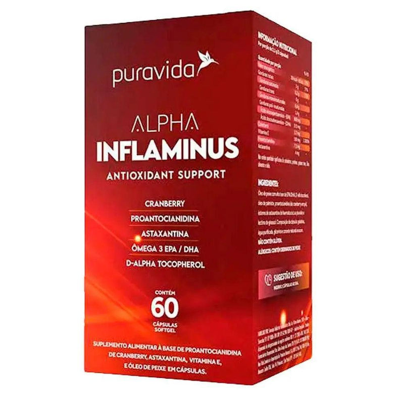 Alpha Inflaminus Antioxidant Support Puravida 60 cápsulas - MEUBRASILONLINE