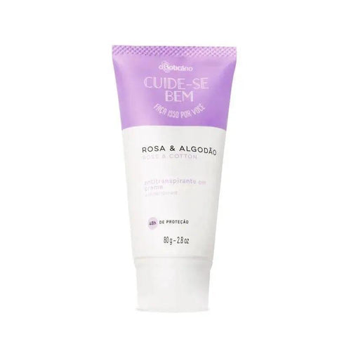 Antitranspirante em Creme Cuide-se Bem Rosa e Algodao 80g - MEUBRASILONLINE