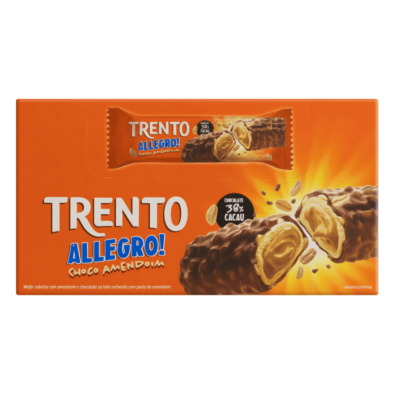 Trento Allegro Choco + Amendoim 416G - MEUBRASILONLINE