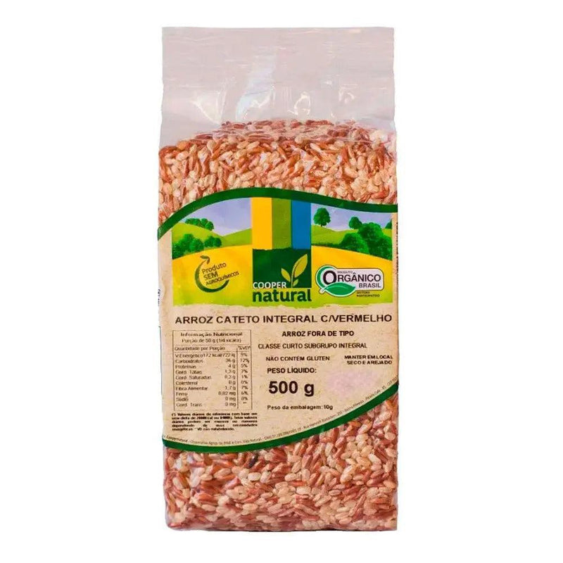 Arroz Cateto Integral com Vermelho Coopernatural 500g - Meu Brasil On Line