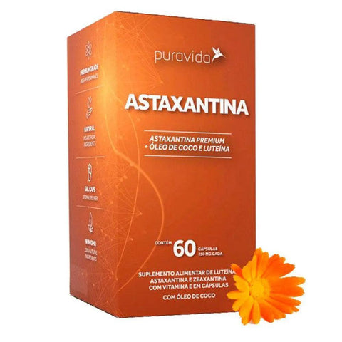 Astaxantina Puravida 60 Caps - MEUBRASILONLINE