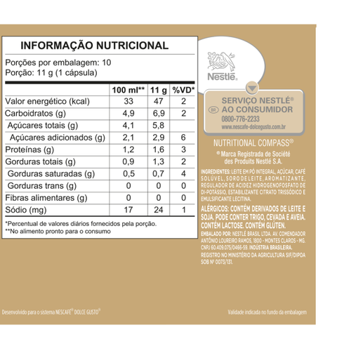 NESCAFÉ® DOLCE GUSTO Café Au Lait Vanilla - 10 Capsules