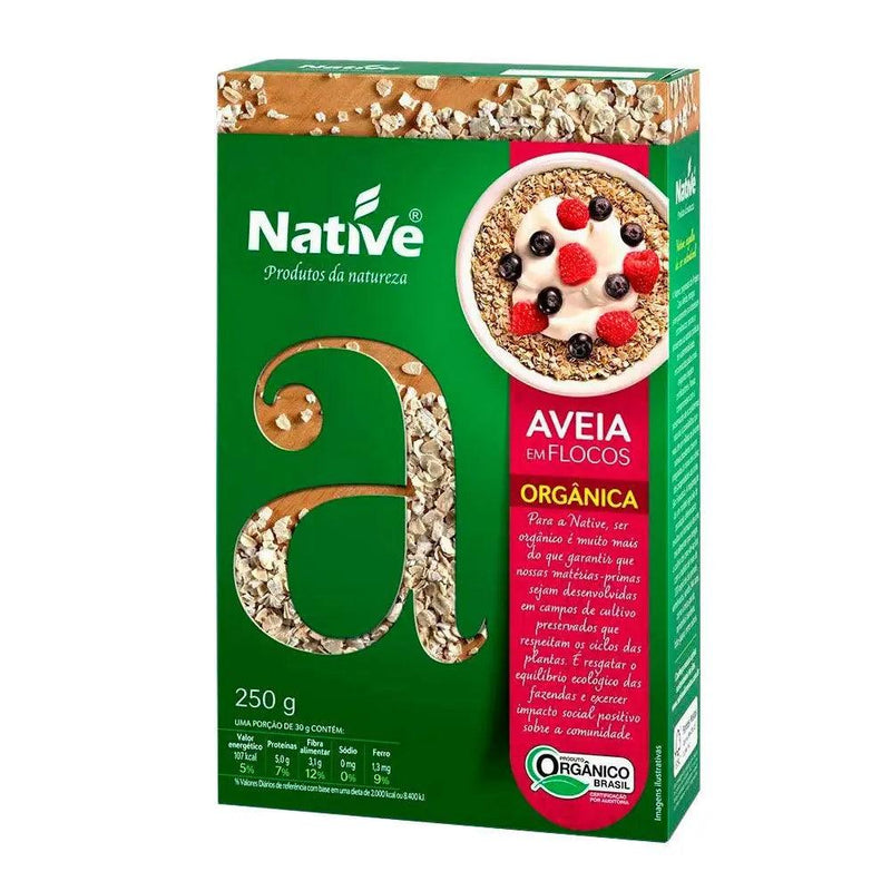 Aveia Em Flocos Orgânica Native 250g - Meu Brasil On Line