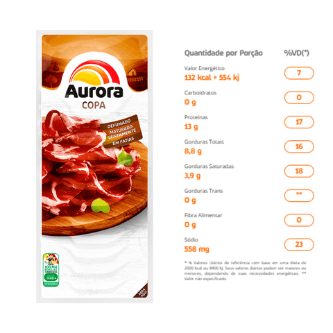 Copa fatiada - Aurora 100g