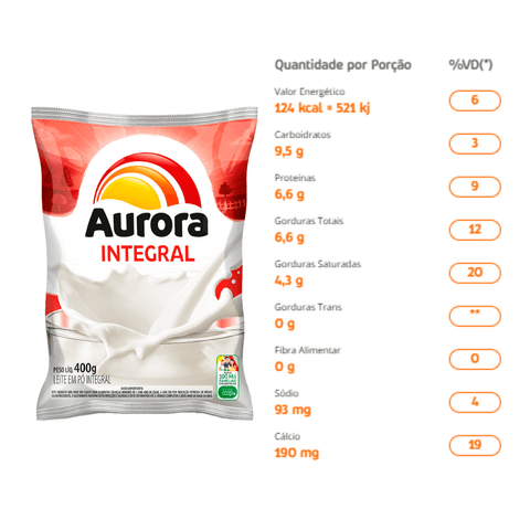 Aurora Whole Milk Powder 400G