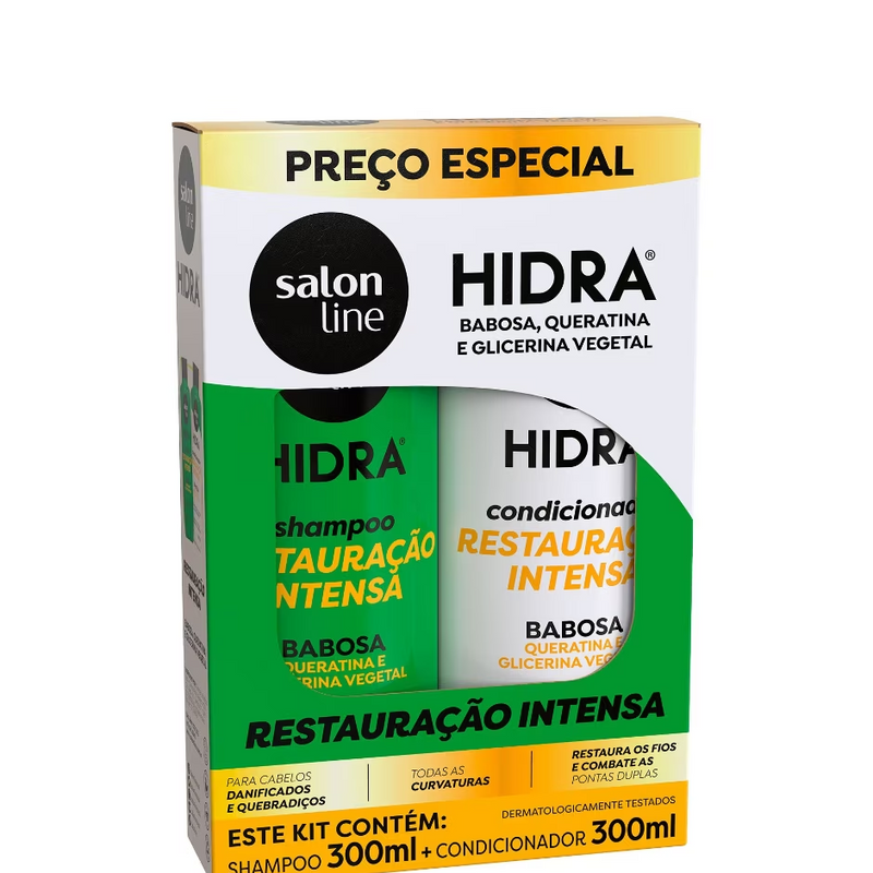 Salon Line Kit Hidra Babosa Shampoo + Condicionador 300ml - MEUBRASILONLINE