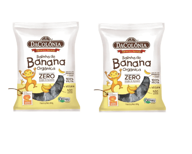 Bala De Banana Orgânica Zero Açúcar 2x100G - Meu Brasil On Line