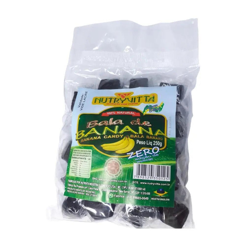 Bala de Banana Zero Açúcar NutryVitta (250g) - Meu Brasil On Line