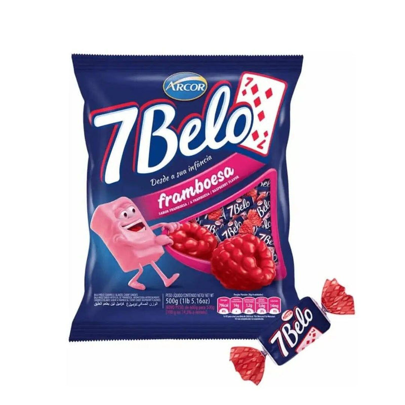 Bala Sete Belo Framboesa Arcor 500g Gummy & Chewy Candy Meu Brasil On Line