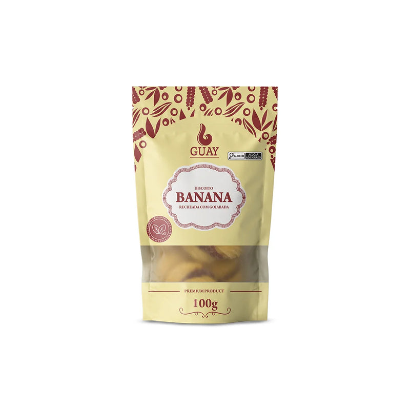 Biscoito De Banana Com Recheio De Goiabada Guay 100G