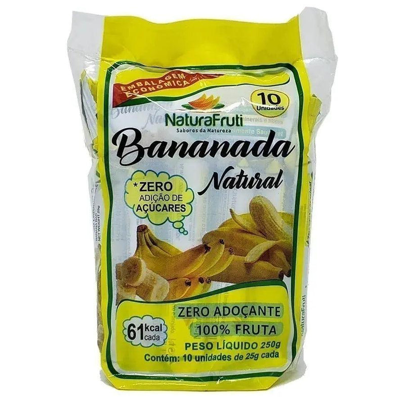 BANANADA NATURAL ZERO AÇÚCAR - 250G, 10UN - NATURA FRUTI - Meu Brasil On Line