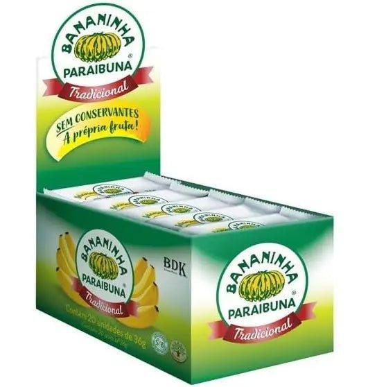 Bananinha Paraibuna Tradicional Caixa 20 X 36g 720G - Meu Brasil On Line