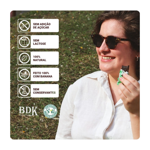 Bananinha Paraibuna MIX Sem Açúcar com Nibs de Cacau e Cacau em Pó 100% - 400g