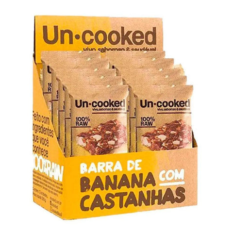 Barra de Banana com Castanhas Uncooked (Cx 12un de 30g) - MEUBRASILONLINE