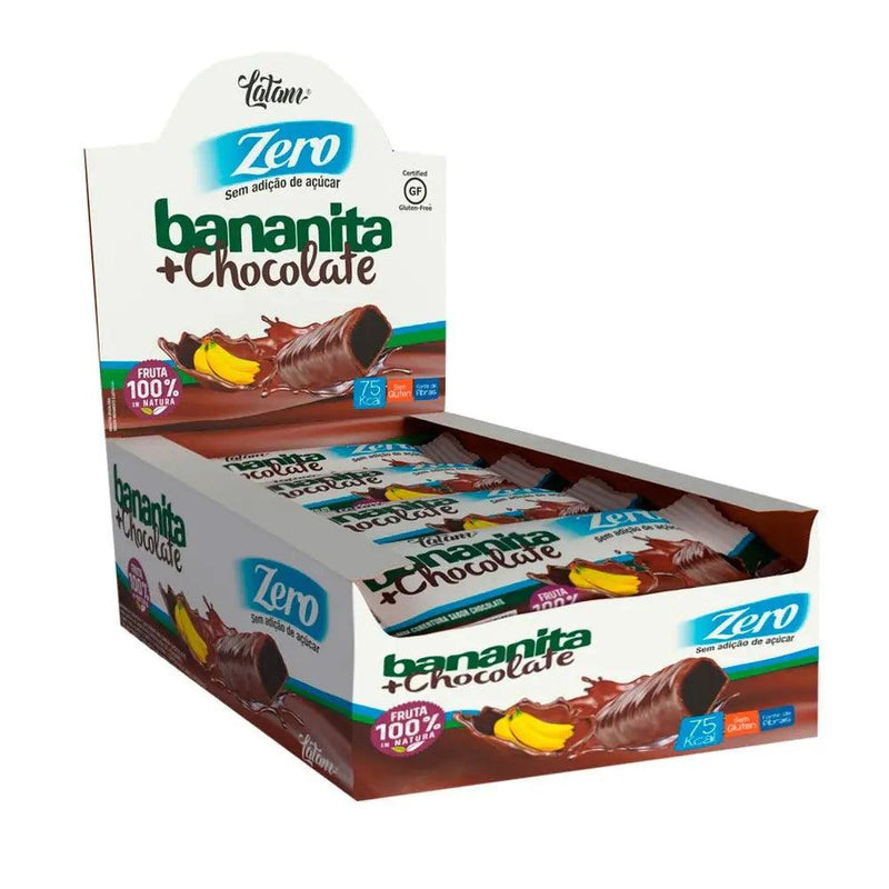 Barra de Banana com Chocolate Zero Bananita Latam (Cx c/ 12un de 25g) - Meu Brasil On Line