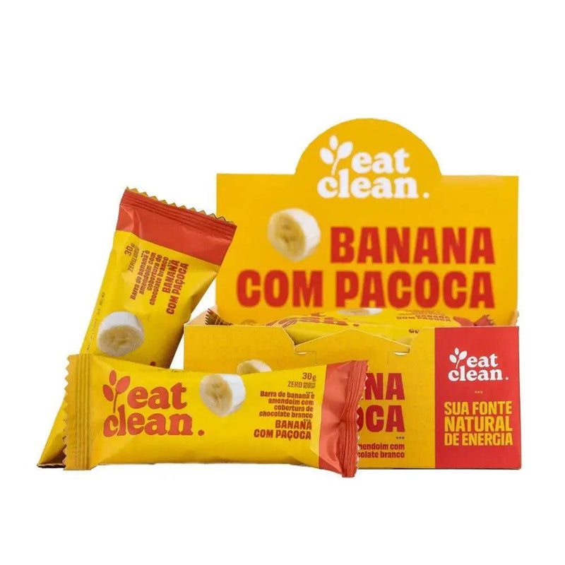 Barra de Banana com Paçoca Eat Clean (Cx c/12un de 30g) - Meu Brasil On Line