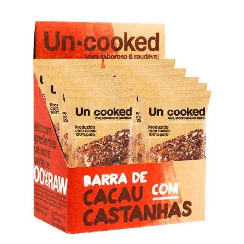 Barra de Cacau com Castanhas Uncooked (Cx 12un de 30g) - Meu Brasil On Line