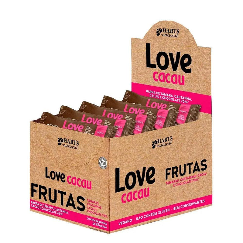 Barra de Frutas Love Cacau Hart's Natural (Cx c/ 24 un de 25g) - Meu Brasil On Line