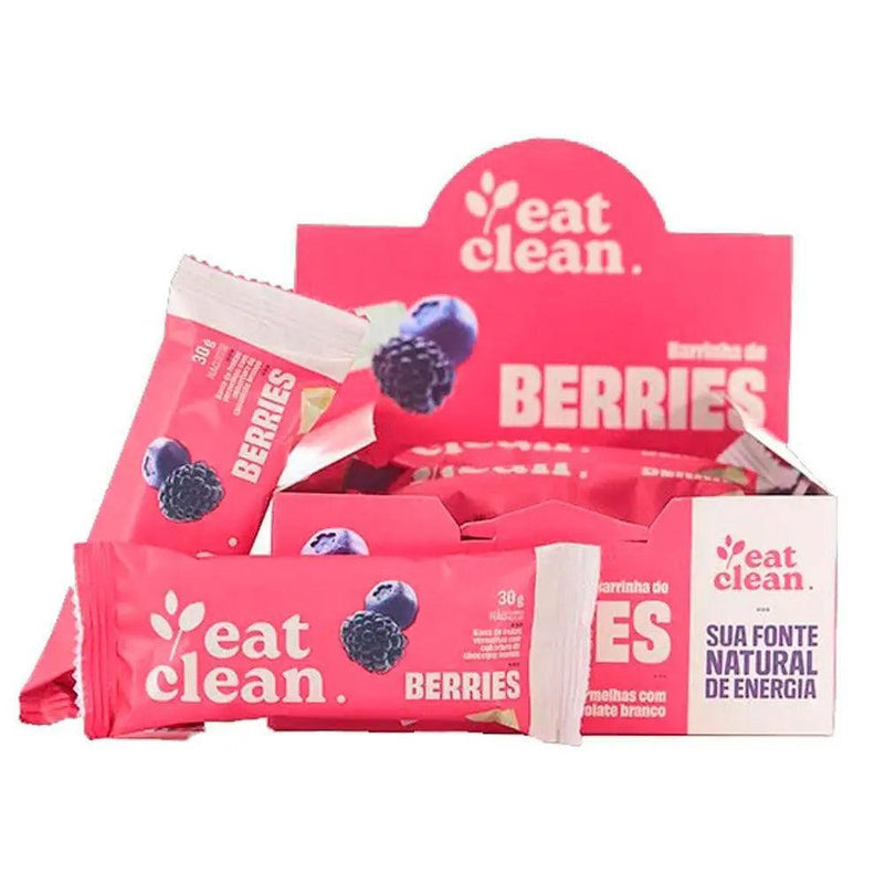 Barra de Frutas Vermelhas com Chocolate Branco Zero Eat Clean (Cx c/ 12un de 30g) - Meu Brasil On Line